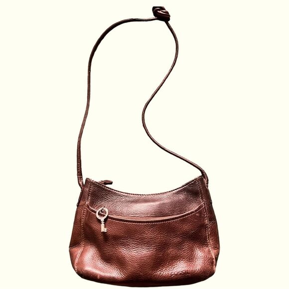 Fossil Brown Leather Mini Crossbody Bag - Picture 4 of 15